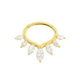 Nickelfreier Stahl-Daith-Clicker - Marquise-Tiara Gold