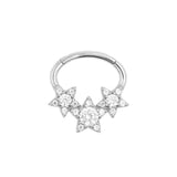 Nickelfreier Edelstahl-Daith-Clicker - Sterne Klar