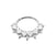 Nikkelvrij Stalen Daith Clicker - Zirkonia Square Studs Zilver