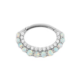 Nickelfreier Stahl-Daith-Clicker – Opal und Zirkonia White Opal
