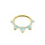 18 Karat Gold Septum Clicker with Diamond & Blue Topaz