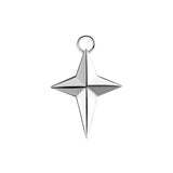 Nickelfreier Stahl-Click-Ring-Anhänger – Kreuz Silber