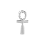 Nickelfreier Stahl Click-Ring Anhänger - Ankh Silber