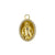 Nickel-Free Stainless Steel Click Ring Charm - Zirconia Maria Gold
