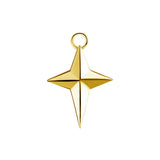 Nickelfreier Stahl Click-Ring Anhänger - Kreuz Gold