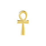 Nickelfreier Stahl Click-Ring Anhänger - Ankh Gold