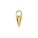 Nickelfreier Stahl Click-Ring Anhänger - Cone Gold