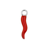 Nickelfreier Edelstahl-Click-Ring-Anhänger – Pfeffer Silber