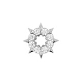 Nickelfreier Click-Ring aus Stahl mit Zirkonia-Charme Silber