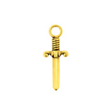 Nickelfreier Edelstahl-Click-Ring mit Dagger-Anhänger Gold