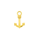 Nickelfreier Edelstahl Click-Ring Anhänger - Anker Gold