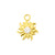 Nikkelvrij Stalen Click Ring Bedel - Alpine Flower Goud