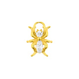 Nickelfreier Stahl-Click-Ring-Anhänger - Käfer Gold