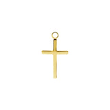 Chirurgenstahl Click-Ring Anhänger - Kreuz Klein Gold