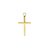 Chirurgenstahl Click-Ring mit Anhänger - Kreuz Mittel Gold