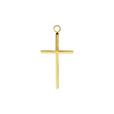 Chirurgenstahl Click-Ring Anhänger - Kreuz Groß Gold