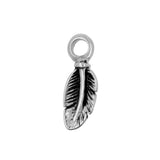 Chirurgenstahl Click-Ring Anhänger - Feder Silber