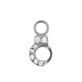 Chirurgischer Stahl Click-Ring Anhänger – Cuff Silber