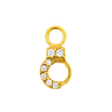 Chirurgischer Stahl Click-Ring Anhänger - Cuff Gold