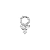Click-Ring-Anhänger aus Chirurgenstahl – Trinity Silber