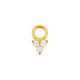 Chirurgischer Stahl Click-Ring Anhänger - Trinity Gold