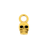 Chirurgischer Stahl Click-Ring mit Skull-Anhänger Gold