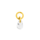 Chirurgischer Stahl Klick-Ring Anhänger - Jewel Gold
