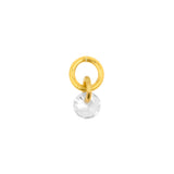 Chirurgischer Stahl Click-Ring mit Anhänger - Jewel Gold
