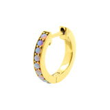 Chirurgischer Stahl Click Hoop Ohrringe mit Opal Pink Opal