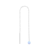 Ohrfädel aus Chirurgenstahl mit Opal-Kugel Light Blue Opal