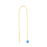 Chirurgischer Stahl Ohr-Threader mit Opal-Kugel Saphirblau Opal