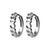 Surgical Steel Click Hoop Earrings - Hearts Silver