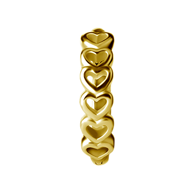 Click Hoop Oorbellen - Hearts Goud