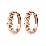Click-Creolen mit Spikes Roségold