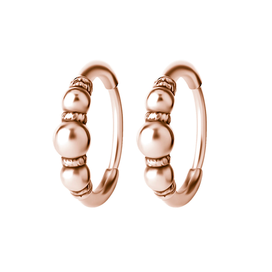 Click Hoop Oorbellen - Bali Rose Goud
