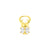 Nickel-Free Stainless Steel Click Ring Charm - Scarab Gold