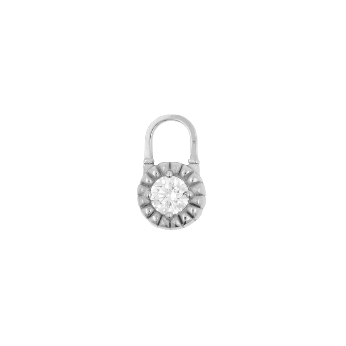 Nikkelvrij Stalen Click Ring Bedel - Vintage Circle - Zilver