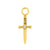 Nikkelvrij Stalen Click Ring Bedel - Small Dagger - Goud