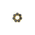 Nikkelvrij Stalen Click Ring Bedel - Zirkonia Donut - Goud