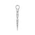 Nickel-Free Stainless Steel Click Ring Charm - Zirconia Pendulum - Silver