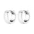 Nickel-Free Stainless Steel Click Hoop Earrings - Flat - 5,5 mm width Silver