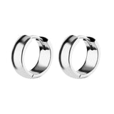 Nickelfreie Edelstahl-Click-Creolen - Gewölbt - 5,5 mm breit Silber