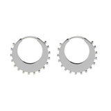 Nickelfreie Creolen aus Edelstahl – Dotted Moon Silber