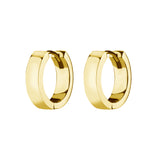 Nickelfreie Edelstahl-Click-Creolen - Flach - 4 mm breit Gold