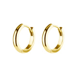 Nickelfreie Edelstahl-Click-Hoop-Ohrringe – Gewölbt – 2,5 mm breit Gold