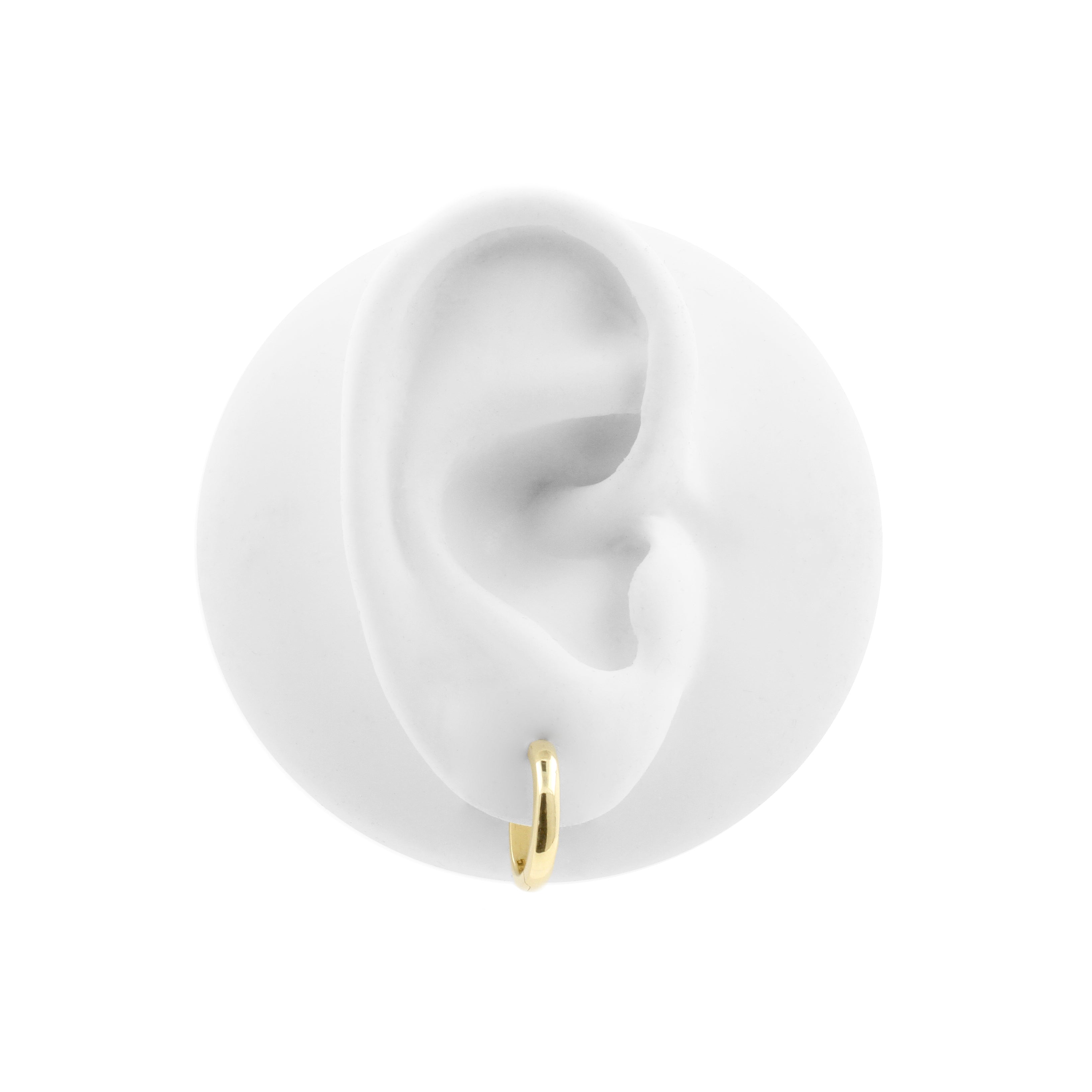 Nikkelvrij Stalen Click Hoop Oorbellen - Domed - 2,5 mm breed Goud