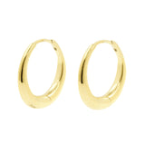 Nickelfreie Edelstahl-Click-Hoop-Ohrringe Gold