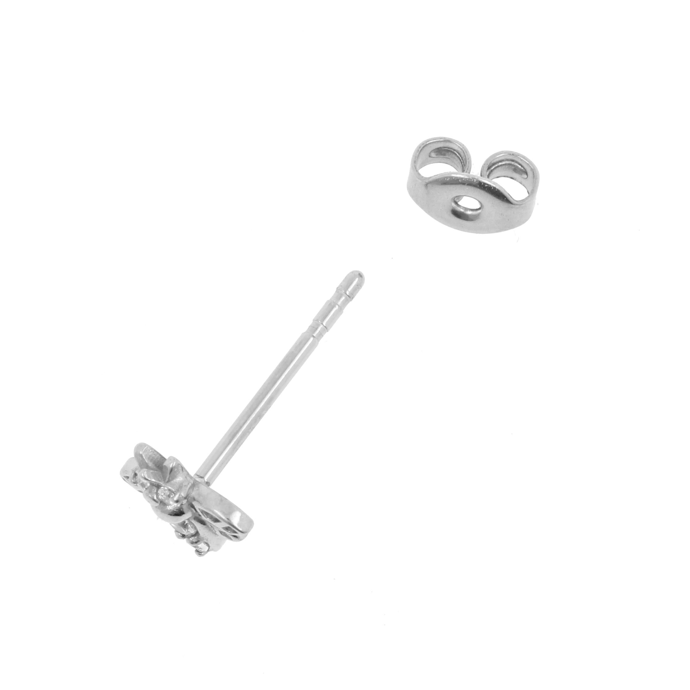 Chirurgisch Stalen Oorstekers - Zirkonia Bee Zilver