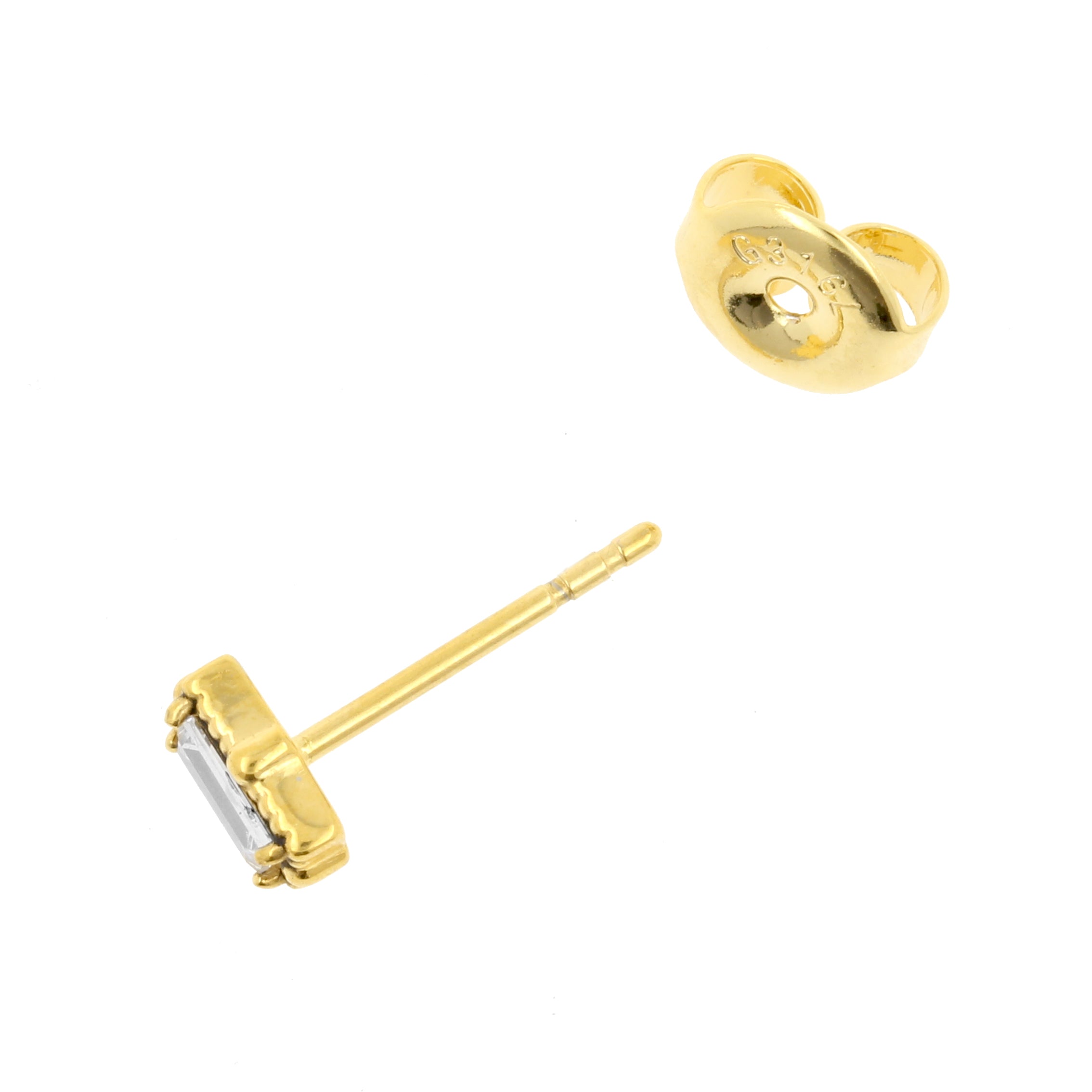 Chirurgisch Stalen Oorstekers - Vintage Rectangle Goud