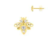 Ohrstecker aus Chirurgenstahl mit Zirkonia Bee Gold